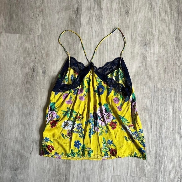 Superdry yellow floral silk cami - Picture 4 of 4